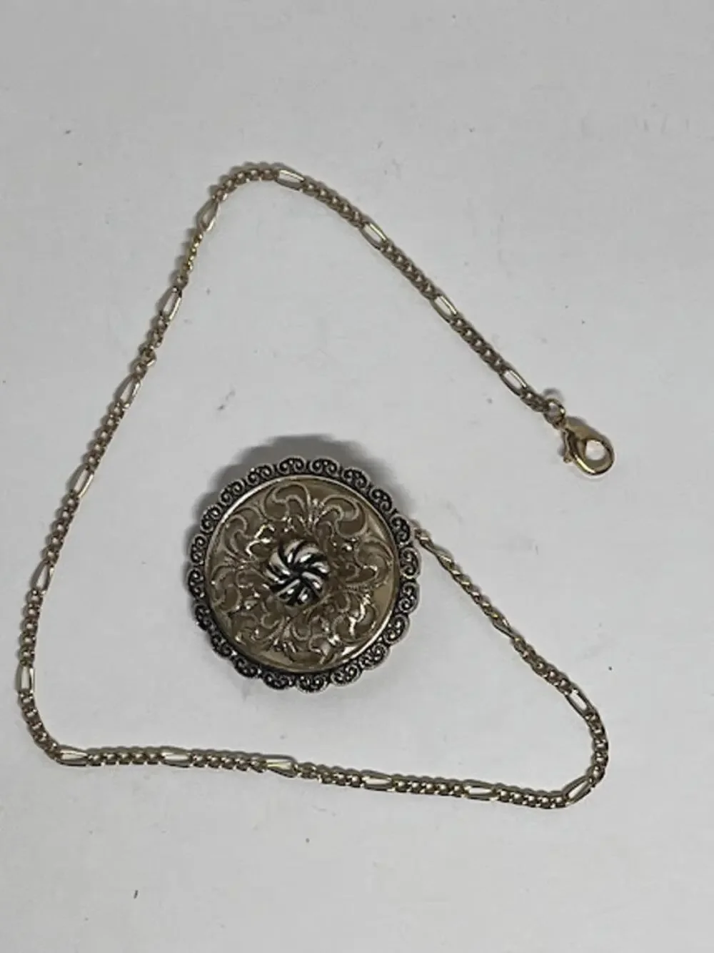 Pocket Watch Chain & Pocket Clip Fob West Germany Stunning Vintage Gold Plated
